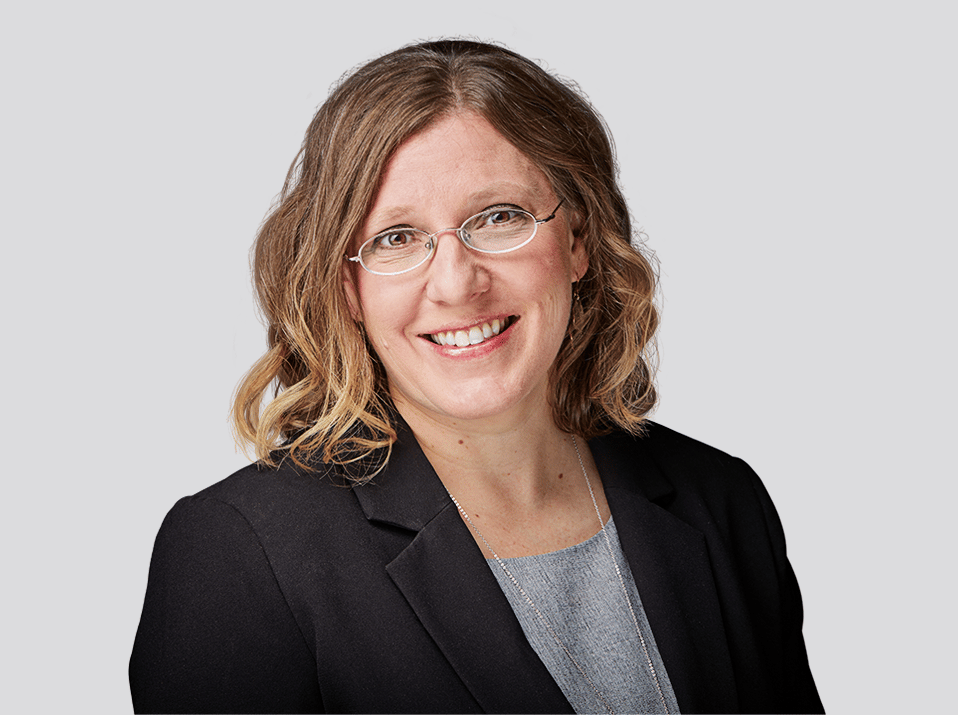 Headshot of Kate Dittrick, attorney at Fraser Stryker in Omaha, NE, wearing a black suit jacket and grey shirt.